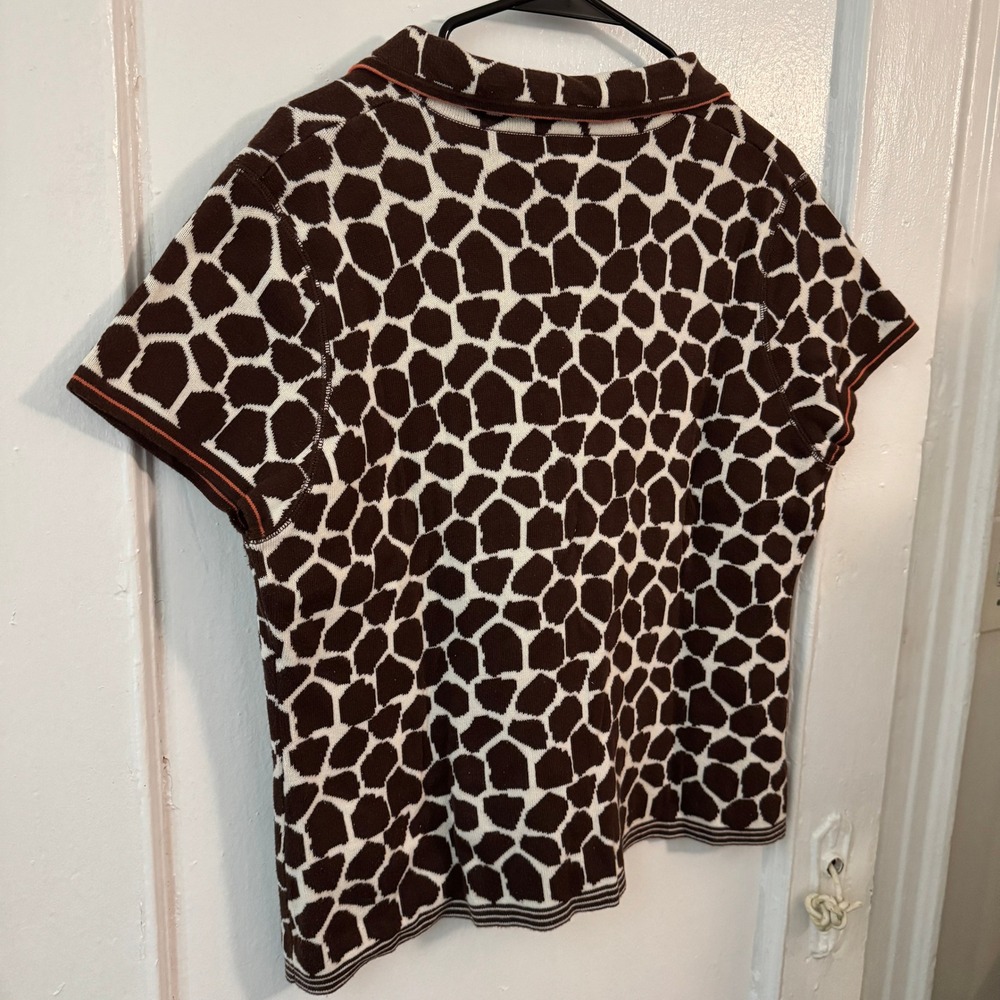 Giraffe Animal Print Cotton Top Susan Bristol Luxury Large Cozy Teacher Twee - Picture 9 of 9
